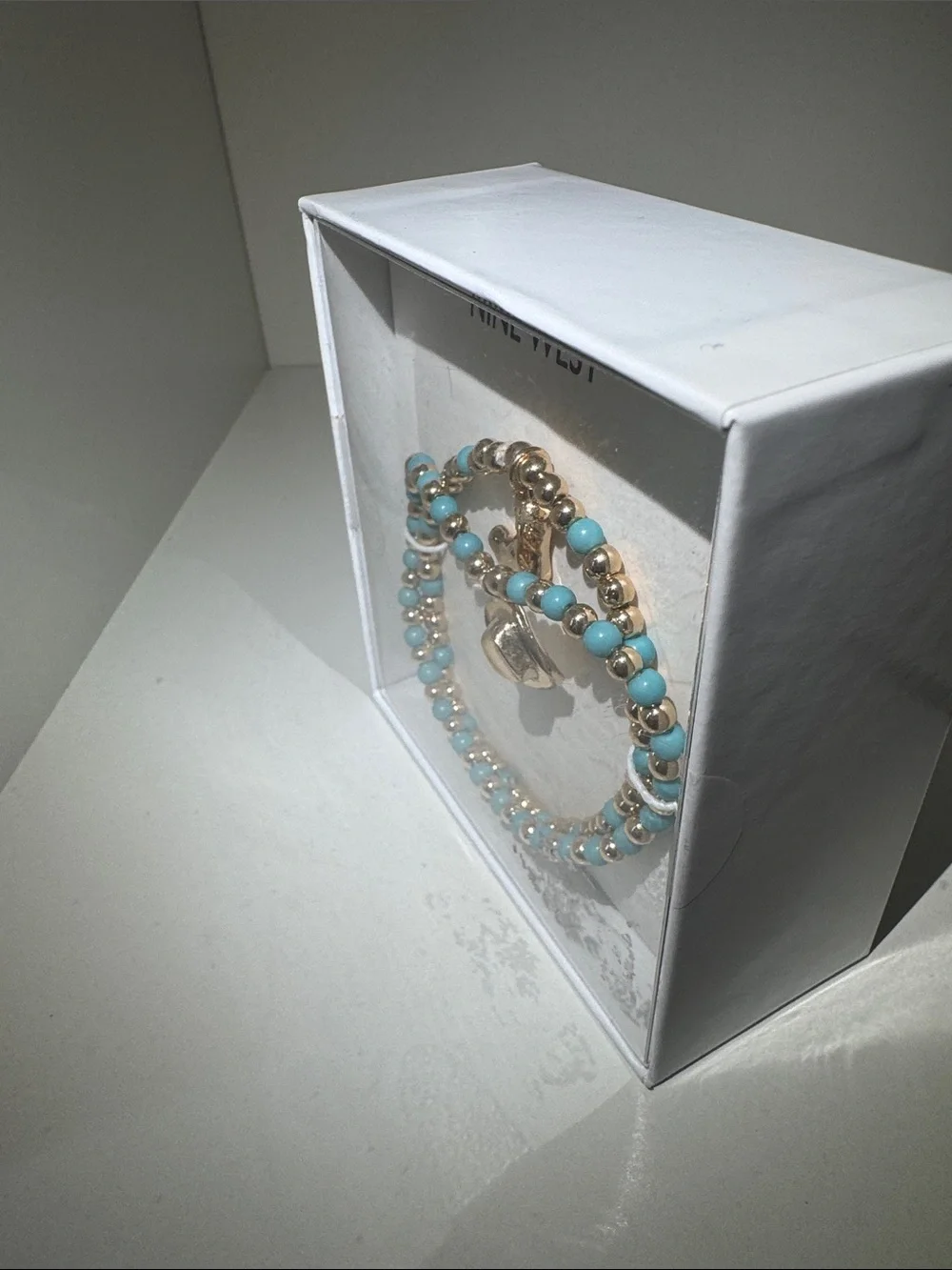 Nine West Gold and Turquoise Charm Wrap Bracelet